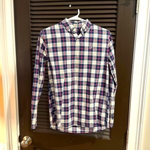 Vineyard vines navy and pink plaid shirt 🔹